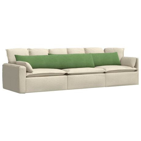 vidaXL Sofa Kussens 2 stuks Lichtgroen 200 x 40 cm Cordstof afbeelding3 - 1