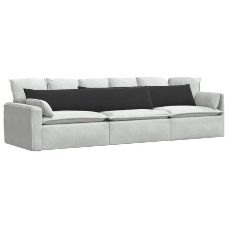 vidaXL Sofa Kussens 2 stuks Zwart 200 x 40 cm Cordstof afbeelding3 - 1