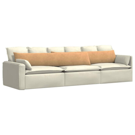 vidaXL Sofa Kussens 2 stuks Bruin 200 x 40 cm Cordstof afbeelding3 - 1