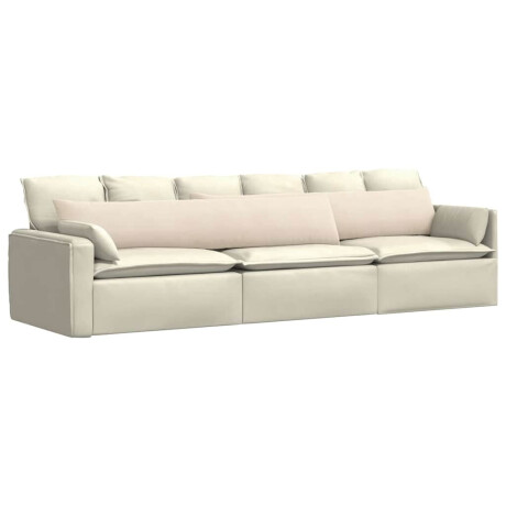 vidaXL Sofa Kussens 2 stuks Beige 200 x 40 cm Stof afbeelding3 - 1