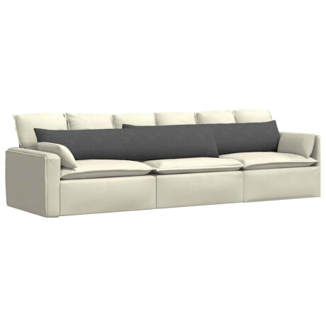 vidaXL Sofa Kussens 2 stuks Donkergrijs 200 x 40 cm Cordstof afbeelding3 - 1
