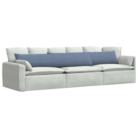 vidaXL Sofa Kussens 2 stuks Blauw 200 x 40 cm Cordstof afbeelding3 - 1