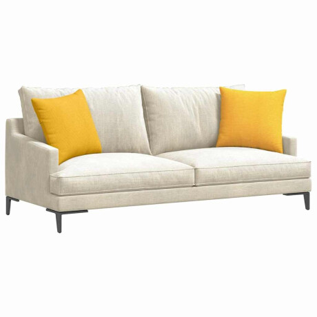 vidaXL Sofa Kussens 2 pcs Lichtgeel 45 x 45 cm Katoen Stof afbeelding3 - 1
