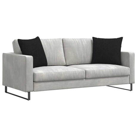 vidaXL Sofa Kussens 2 pcs Zwart 50 x 50 cm Stof afbeelding3 - 1