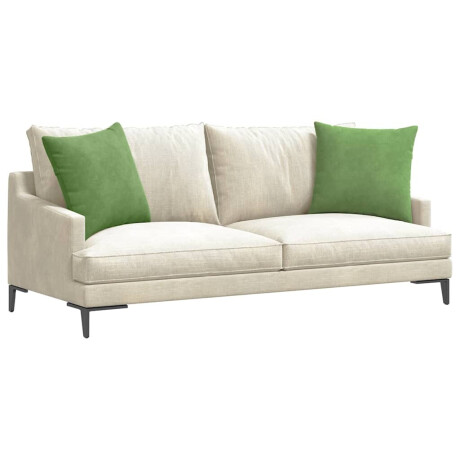 vidaXL Sofa Kussens 2 pcs Lichtgroen 50 x 50 cm Katoen Stof afbeelding3 - 1