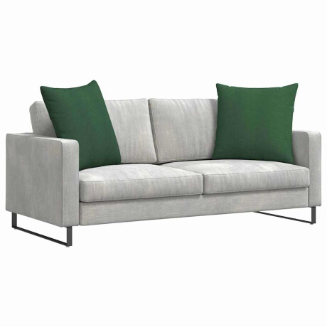 vidaXL Sofa Kussens 2 pcs Donkergroen 80 x 80 cm Katoen Stof afbeelding3 - 1