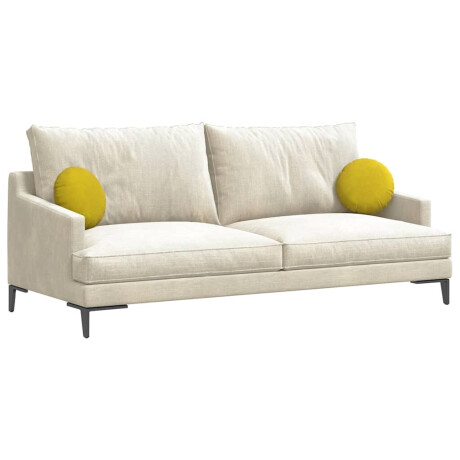 vidaXL Zitkussens 2 pcs Geel Ø 40 x 13 cm Fluweel afbeelding3 - 1