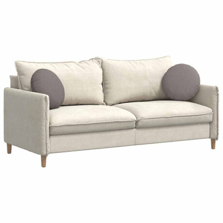 vidaXL Zitkussens 2 pcs Taupe Ø40 x 13 cm Stof afbeelding3 - 1