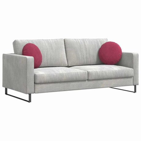 vidaXL Zitkussens 2 pcs Wijnrood Ø 40 x 13 cm Fluweel afbeelding3 - 1