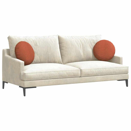 vidaXL Zitkussens 2 pcs Rood-oranje Ø 40 cm Katoen Stof afbeelding3 - 1