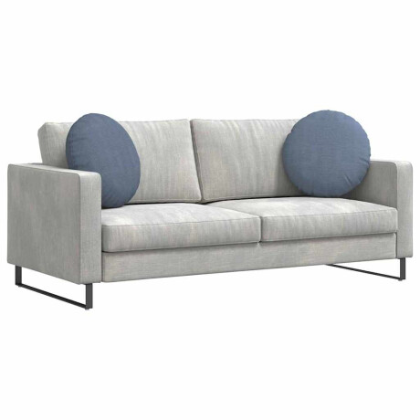 vidaXL Zitkussens 2 pcs Blauw Ø50 x 19 cm Katoen Stof afbeelding3 - 1