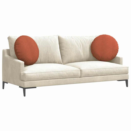 vidaXL Zitkussens 2 pcs Rood-oranje Ø 50 cm Katoen Stof afbeelding3 - 1