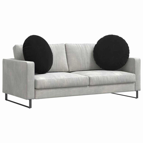 vidaXL Zitkussens 2 pcs Zwart Ø60 x 21 cm Fluweel afbeelding3 - 1