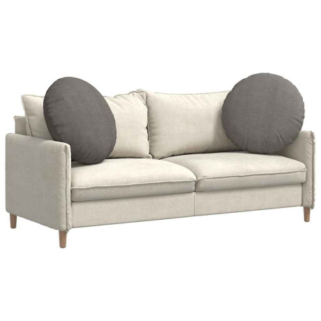 vidaXL Zitkussens 2 pcs Lichtgrijs Ø 80 cm Katoen Stof afbeelding3 - 1