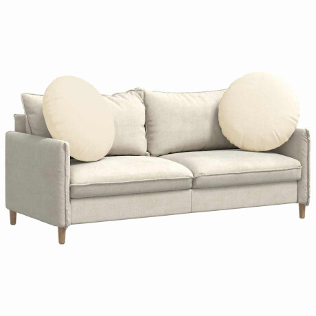 vidaXL Zitkussens 2 pcs Crème Ø 80 cm Katoen Stof afbeelding3 - 1