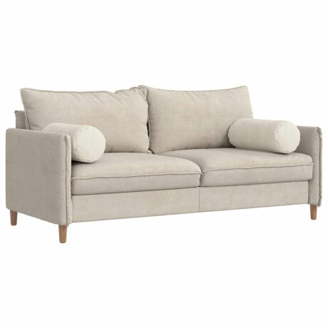 vidaXL Bolster Kussens 2 stuks Crème Ø 25 x 70 cm Cordstof afbeelding3 - 1