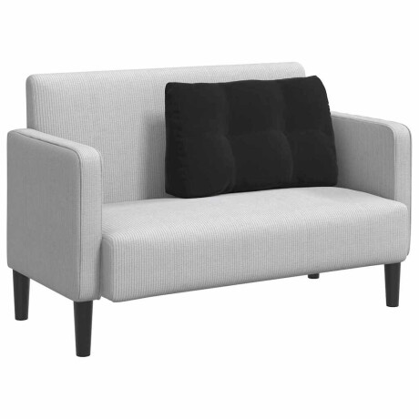 vidaXL Rugkussen Zwart 80 x 24 x 50 cm Fluweel afbeelding3 - 1