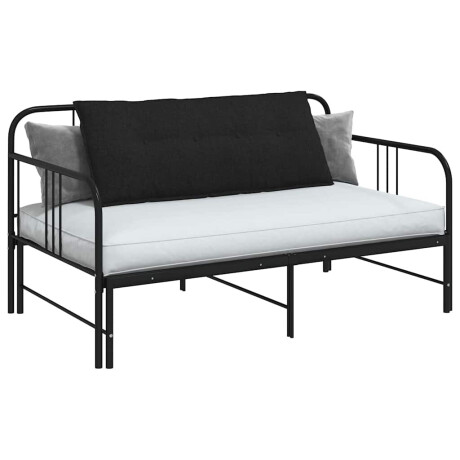 vidaXL Rugkussen Zwart 120 x 19 x 50 cm Stof afbeelding3 - 1