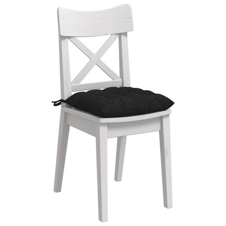 vidaXL Zitkussens 4 pcs Zwart 40 x 40 x 6 cm Stof afbeelding3 - 1