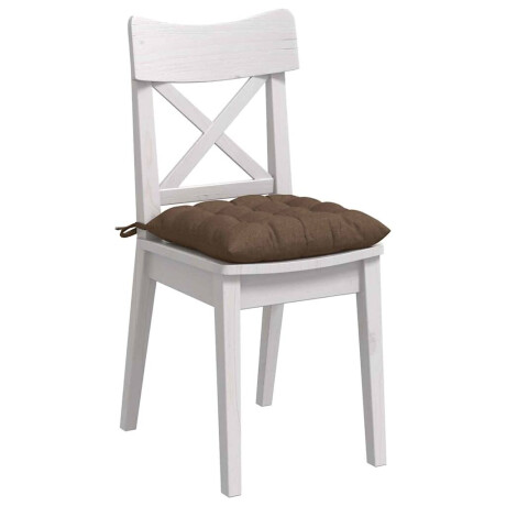vidaXL Zitkussens 4 pcs Bruin 40 x 40 x 6 cm Stof afbeelding3 - 1
