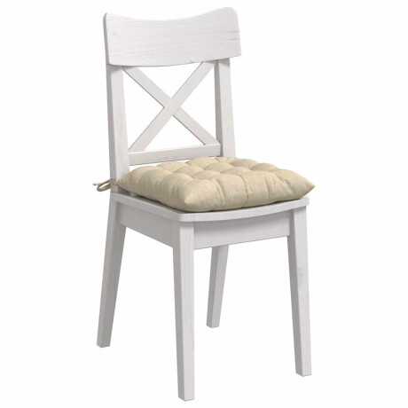 vidaXL Zitkussens 4 pcs Crème 40 x 40 x 6 cm Stof afbeelding3 - 1
