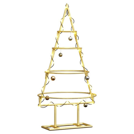 vidaXL Metalen kerstboom met standaard Goud 60 cm Poedergecoat staal afbeelding3 - 1