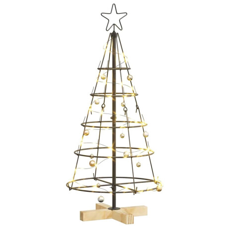 vidaXL Kerst Cone Boom met standaard Zwart 90 cm Staal afbeelding3 - 1