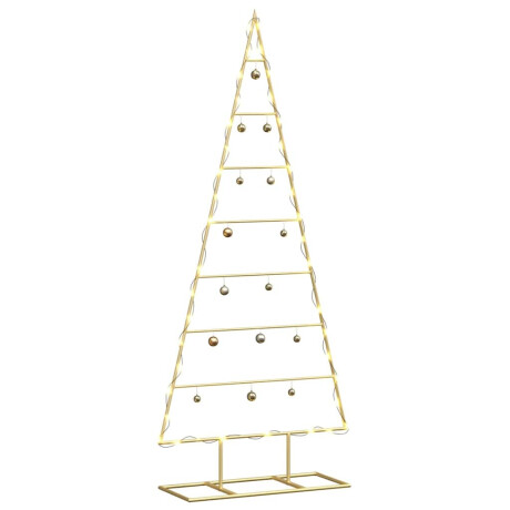 vidaXL Metalen kerstboom met standaard Goud 125 cm Poedergecoat staal afbeelding3 - 1