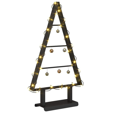 vidaXL Metalen kerstboom met standaard Zwart 60 cm Staal afbeelding3 - 1