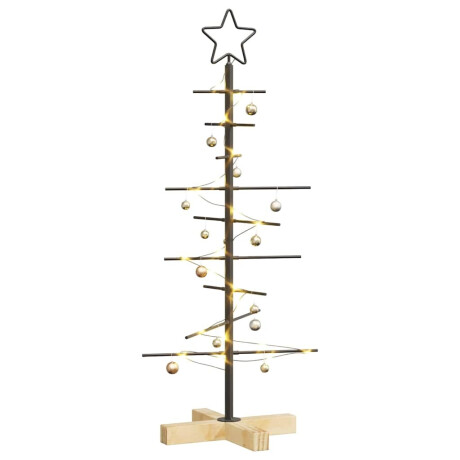 vidaXL Metalen kerstboom met standaard Zwart 89 cm Poedergecoat staal afbeelding3 - 1