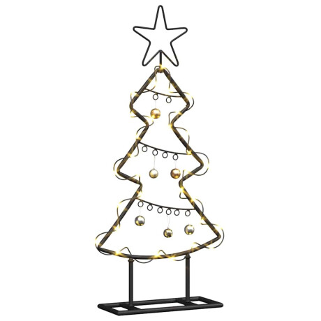 vidaXL Metalen kerstboom met standaard Zwart 60 cm Staal afbeelding3 - 1