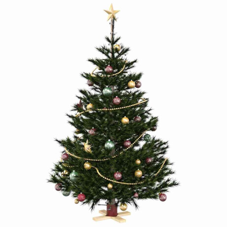 vidaXL Kerstboomstandaard 1.73 Rood 50 x 50 x 16 cm Massief grenenhout afbeelding3 - 1