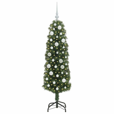 vidaXL Kunstkerstboom Groen 150 cm PVC en Staal en Kunststof afbeelding3 - 1