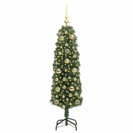 vidaXL Kunstkerstboom Groen 150 cm PVC en Staal en Kunststof afbeelding3 - 1