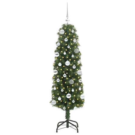 vidaXL Kunstkerstboom Groen 150 cm PVC en Staal en Kunststof afbeelding3 - 1