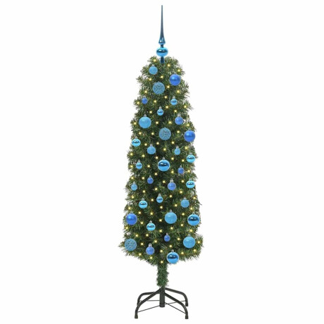 vidaXL Kunstkerstboom Groen 150 cm PVC en Staal en Kunststof afbeelding3 - 1
