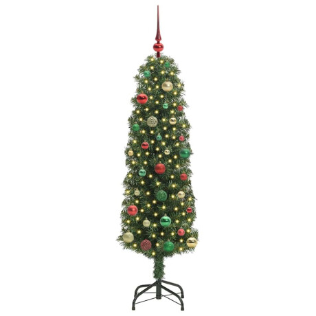 vidaXL Kunstkerstboom Groen 150 cm PVC en Staal en Kunststof afbeelding3 - 1