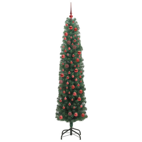 vidaXL Kunstkerstboom Groen 180 cm PVC en Staal en Kunststof afbeelding3 - 1