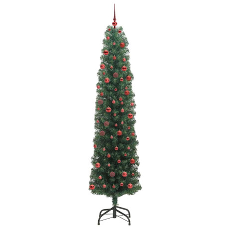 vidaXL Kunstkerstboom Groen 210 cm PVC en Staal en Kunststof afbeelding3 - 1