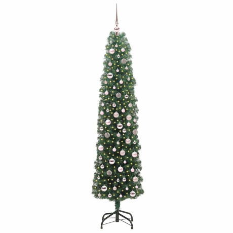 vidaXL Kunstkerstboom Groen 210 cm PVC en Staal en Kunststof afbeelding3 - 1