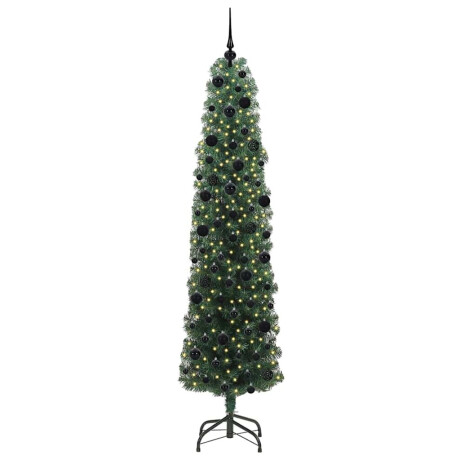 vidaXL Kunstkerstboom Groen 240 cm PVC en Staal en Kunststof afbeelding3 - 1