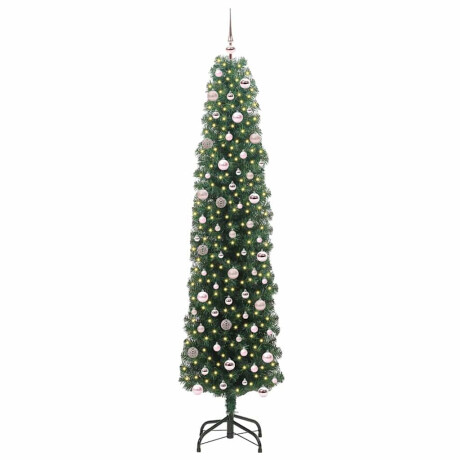 vidaXL Kunstkerstboom Groen 240 cm PVC en Staal en Kunststof afbeelding3 - 1