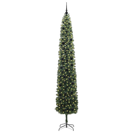 vidaXL Kunstkerstboom Groen 270 cm PVC en Staal en Kunststof afbeelding3 - 1