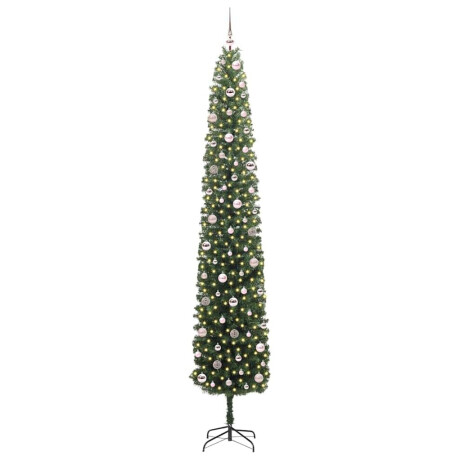 vidaXL Kunstkerstboom Groen 270 cm PVC en Staal en Kunststof afbeelding3 - 1