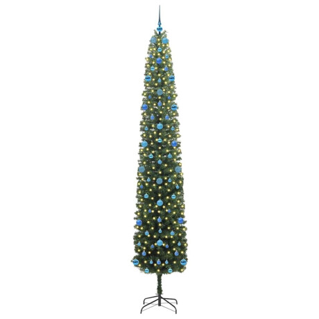 vidaXL Kunstkerstboom Groen 270 cm PVC en Staal en Kunststof afbeelding3 - 1