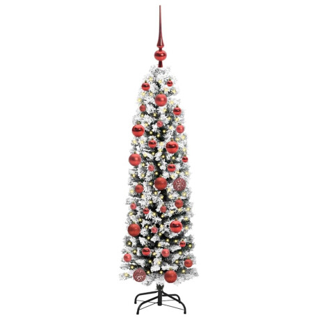 vidaXL Kunstkerstboom Groen 150 cm PVC en Staal en Kunststof afbeelding3 - 1