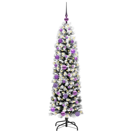 vidaXL Kunstkerstboom Groen 150 cm PVC en Staal en Kunststof afbeelding3 - 1