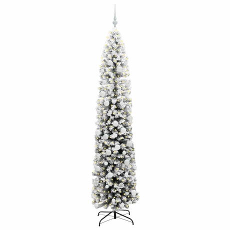 vidaXL Kunstkerstboom Groen 210 cm PVC en Staal en Kunststof afbeelding3 - 1
