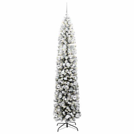 vidaXL Kunstkerstboom Groen 210 cm PVC en Staal en Kunststof afbeelding3 - 1