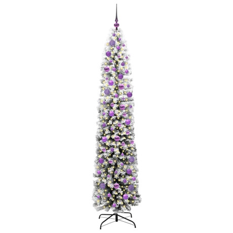 vidaXL Kunstkerstboom Groen 210 cm PVC en Staal en Kunststof afbeelding3 - 1